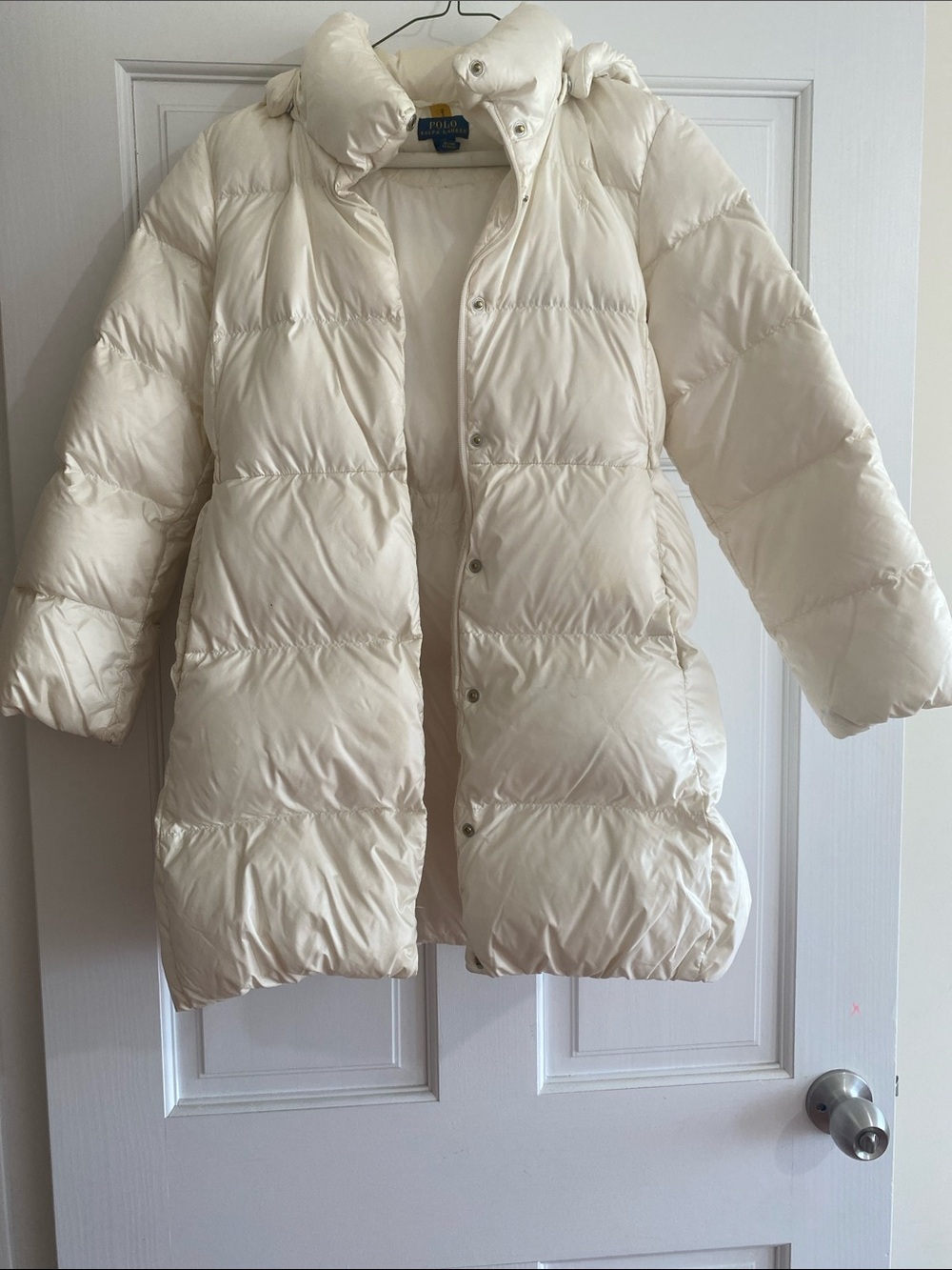 Polo by Ralph Lauren Ivory Quilted Puffer Coat